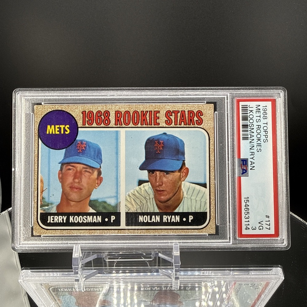 Topps 1968 Topps #177 Koosman/Nolan Ryan Mets Rookie Stars PSA